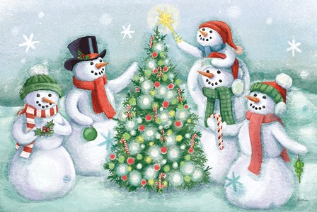 Classic Snowmen IV by Mary Urban art print