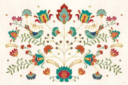 Folk Floral I by Veronique Charron art print