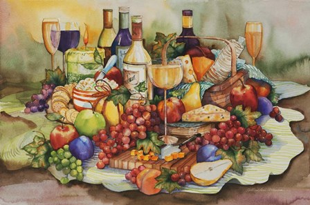 Wine Tastings by Kathleen Parr McKenna art print