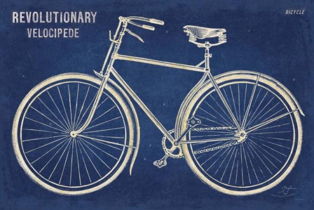 Blueprint Bicycle by Sue Schlabach art print