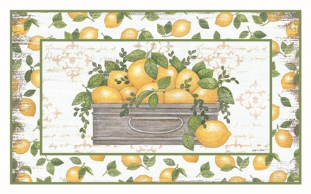 Lemon Galvanized Bucket by Annie Lapoint art print