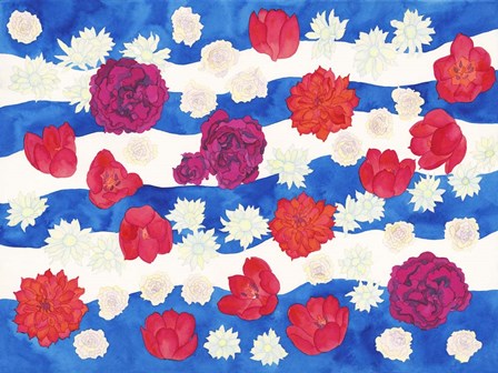Patriotic Floral by Carissa Luminess art print