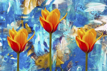 3 Tulips by Ata Alishahi art print