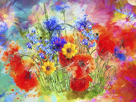 Garden Of Flowers M7 by Ata Alishahi art print
