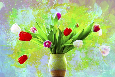 Tulips Vase by Ata Alishahi art print