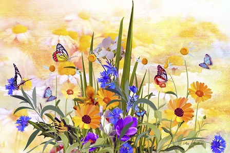 Butterflies Love Flowers 2 by Ata Alishahi art print