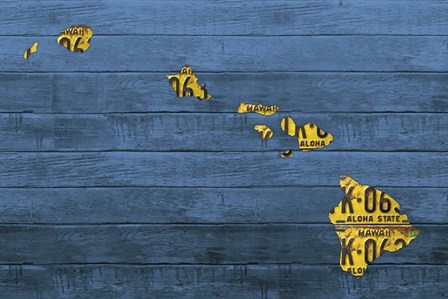 New Hawaii Map by Design Turnpike art print