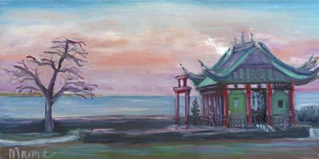 Sunset At Tea House 2 by Marnie Bourque art print