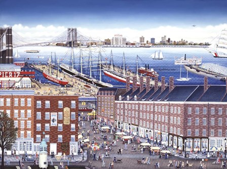 SouthStreet Seaport by Kathy Jakobsen art print